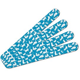 Dozens of Dogs Pattern Double-Sided Nail File Emery Board Set 4 Pack