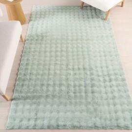 nuLOOM 5' x 8' Cozy Plush SuperiorWash Area Rug, Machine Washable, Non-Slip, Soft Fluffy Shag Carpet for Living Room Bedroom Kids Room Nursery Home Decor, Jeni Green