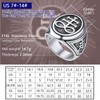 Leviathan Cross Stainless Big Ring For Men Size 14 Satanic
