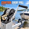 Manual Hand Crank Winch with 33 ft Steel Cable, 800/3500