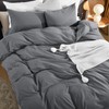 NEXHOME PRO Cotton Duvet Cover Queen Size Linen Look Textured