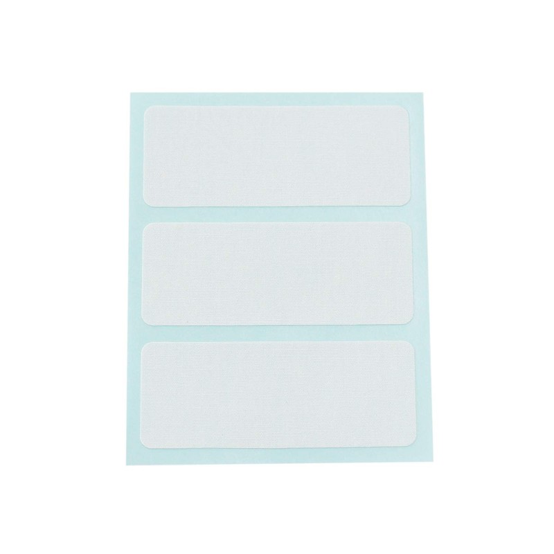Uniname Blank Cotton Labels, 6 Pieces, 2.6 x 1.1 inches