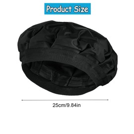 Yharnamite Deep Conditioning Heat Cap, Microwavable Heat Bonnet, Cordless Deep Conditioning Cap, Cordless Portable Cap For Natural Curly Textured Hair Care, Drying, Styling, Curling (Black)