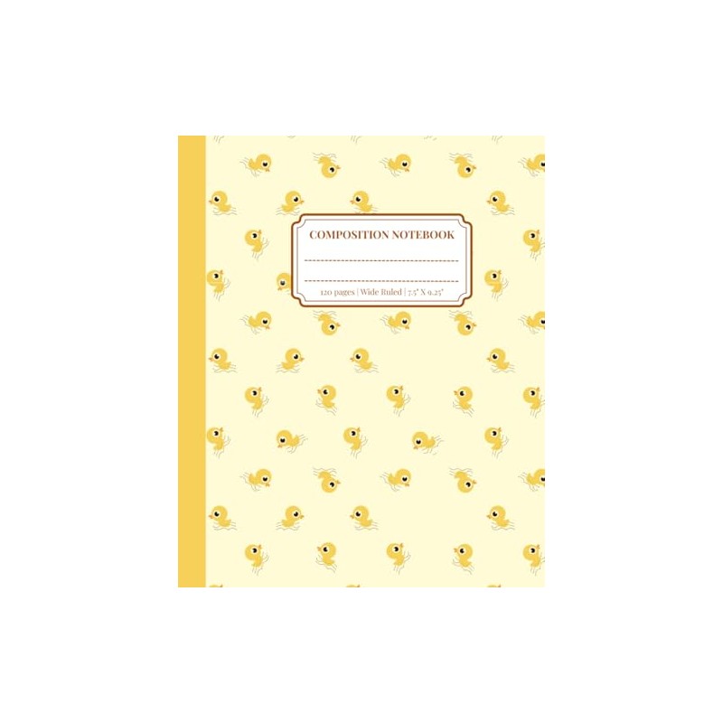Composition Notebook: Cute Ducklings Adorable Aesthetic Notebook | Wide Ruled