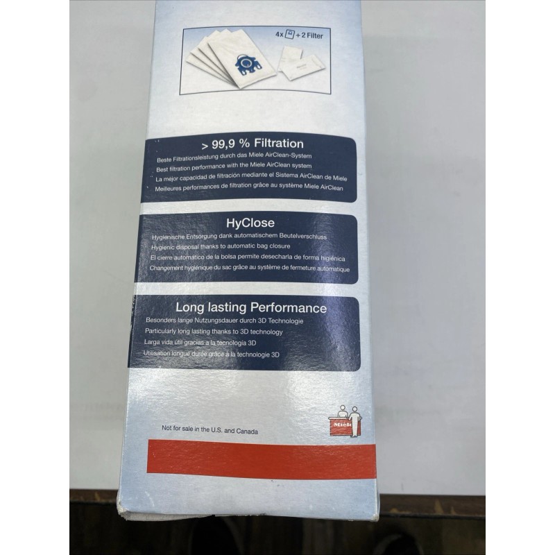 Miele GN Vacuum Bags - 3D AirClean - 4 HEPA