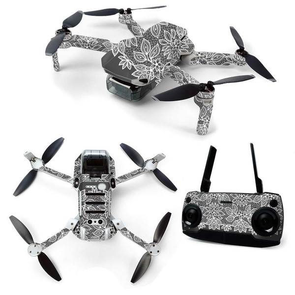 MightySkins Skin for DJI Mavic Mini Portable Drone Quadcopter - Floral Lace | Protective, Durable, and Unique Vinyl Decal wrap Cover | Easy to Apply, Remove, and Change Styles | Made in The USA