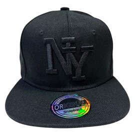 Jeamis Children's NY Cap Kids USA Summer Snapback Baseball Cap Cap Unisex Trucker Starter Baseball Cap Hat Hawaiian Cult for Boys and Girls, NY Black, Unit size