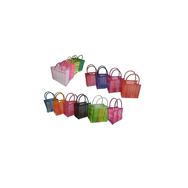 5 Bolsas mexicanas para el supermercado 30 x 30 cm.Para