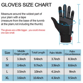 TOLEMI Winter Gloves Running Thermal Liner Gloves Warm Gloves Anti-slip Touchscreen Gloves for Men Women Sport Walking Riding Driving Cycling