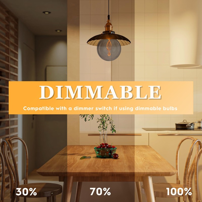 Unique Stained Glass Light Bulbs, Low Lumen Eye-Caring Soft Dim
