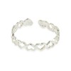 925 Solid Sterling Silver Adjustable Open Heart Toe Ring