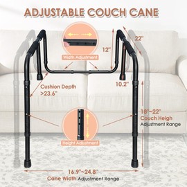 Stand Assist for Elderly Chair Lift Assist Cane Seniors Fall Prevention Devices Couch Cane Standing Supports Handles Mobility Daily Living Aids Safety Grab Bar for Patient, Handicap, Disability