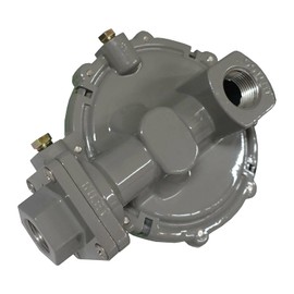 Cavagna Kosan Regulator - LP 1/4 x 1/2 - Tank to 10 PSI 1,000,000 BTU - Inlet Fitting Screws: Stainless Steel - Body and Cover: Aluminium - Diaphragm: Reinforced