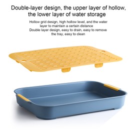 Rabbit Cat Litter Tray, Pet Toilet Bed Linen, Urine Pan, Rabbit Cage Toilet, Tray for Baby, Rabbit, Guinea Pigs, Chinchillas, Ferrets (Green, L)