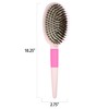 Mixed Bristle Oval Hair Brush w/Soft Touch handle for Frizz-Free,