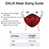 DALIX Exclusive Charmeuse Satin 3 Layer Face Mask in Red