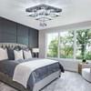 CXGLEAMING 11.8" Dimmable Crystal Chandelier Modern Crystal Ceiling Light Fixture