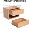 Floating Nightstand, Modern Wall Mounted Bedside Table with Drawer, Wood