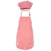Kids Apron and Chef Hat Set, Cute Children Baking Gingham