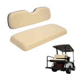 Universal Golf Cart Rear Seat for EZGO/Club Car/Yamaha Replacement Kit, Bottom Cushion and Back Cushion Set, Tan