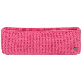 LIERYS Ferri Headband for Women/Men/Children (8.5 cm Wide) - Made in Germany - Ear Warmers in Rib Knit - Earmuffs Lined with Cotton - 53-60 cm - Autumn/Winter, pink