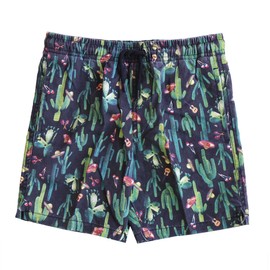 INGEAR Boys Swim Trunks - UPF 50+, Quick Dry Boys Bathing Suit, Beach Shorts, Swimsuit and Swimwear Trunks - Sizes 2T-14 (Cactus Party, 2T)