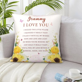 IYUBOFU Grammy Gift - Gifts for Grammy - Grammy Gifts from Grandchildren, Grandkids - Great Grammy Gifts for Grandma - Best Grammy Ever Gifts Throw Pillow Cover 18X18 Inch