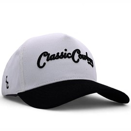 Classic Cowboy The Formal Adjustable Snapback Hat White/Black