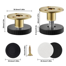 Set of 4 Adjustable Furniture Feet, 27-40 mm Adjustable Feet, Height Adjustable Feet, Height Adjustable Feet for Furniture for Tables, Cupboards, Mechanical Equipment for Cupboard, Bed Foot, Sofas,