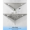 AJOBEND Corner Shower Shelves with Razor Slot & 2 Hooks,