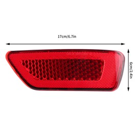 Yuecoom 2Pcs Rear Bumper Reflector, 57010720AC ​Bumper Reflector for Jeep Compass, for Dodge Journey AVP/Crew/Crossroad/GTRed Lens(Red)