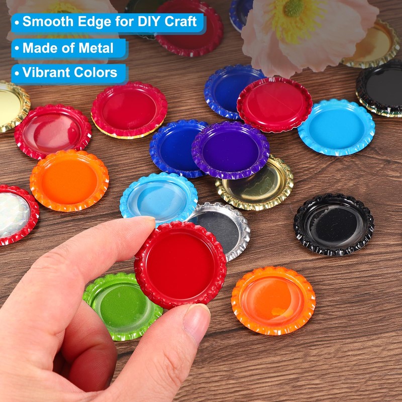 PATIKIL 100 Pieces Bottle Caps for Crafts, 1 Inch Decorative