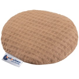 Medi Partners Cherry Stone Cushion Heat Pillow for Babies 180g Round 15cm Eco Natural 100% Cotton Heat and Cold Therapy Massage Therapy (Brown)