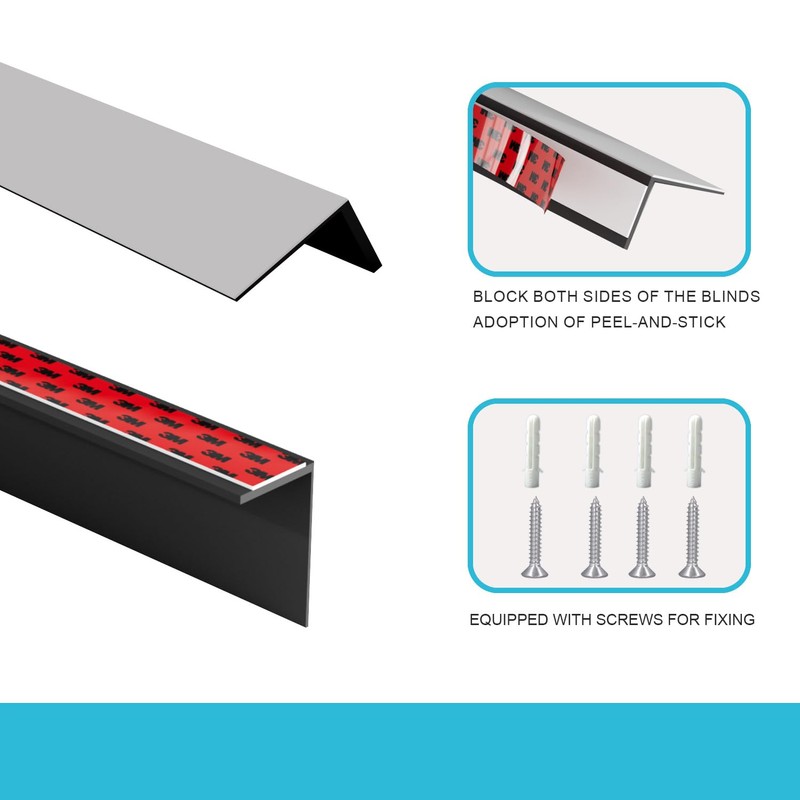 Blindify Light Blocking Strips, Black Lining Light Blockers for Window