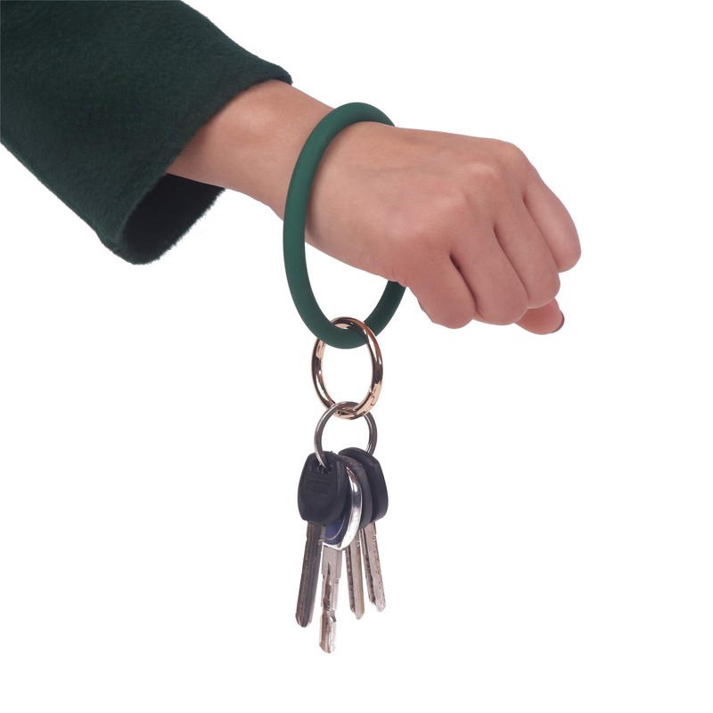 YAKA Silicone Wrist Keychain Circle Bracelet Rubber Bangle Round Keyring