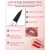Lipliner flüssig, matt, Kaffee-Lipliner & Lip Tint, langanhaltend, Nonstick Cup,