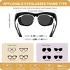FEISEDY Polarized Sunglasses Fit Over Glasses for Women Men Large