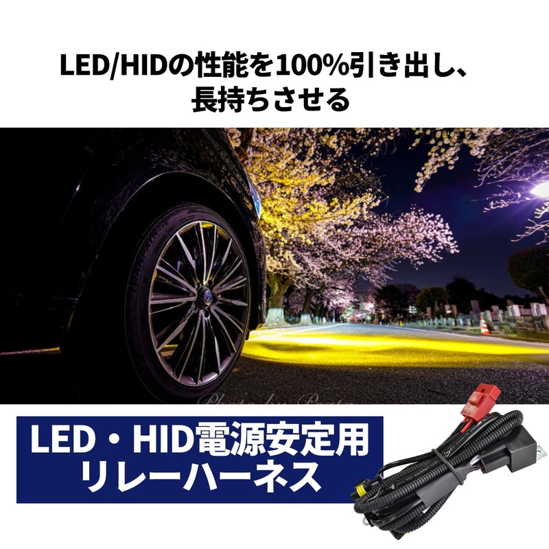 fcl.(エフシーエル) HB4 HB3 LED HID シングル 電源安定用リレーハーネス タイプA 1本