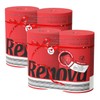 Red Toilet Paper Jumbo Rolls – 3-Ply, 180 Sheets, 2×4