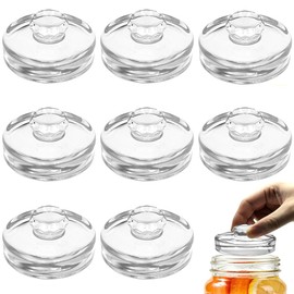 Glass Fermentation Weights for Wide Mouth Mason Jars, 9 Pack