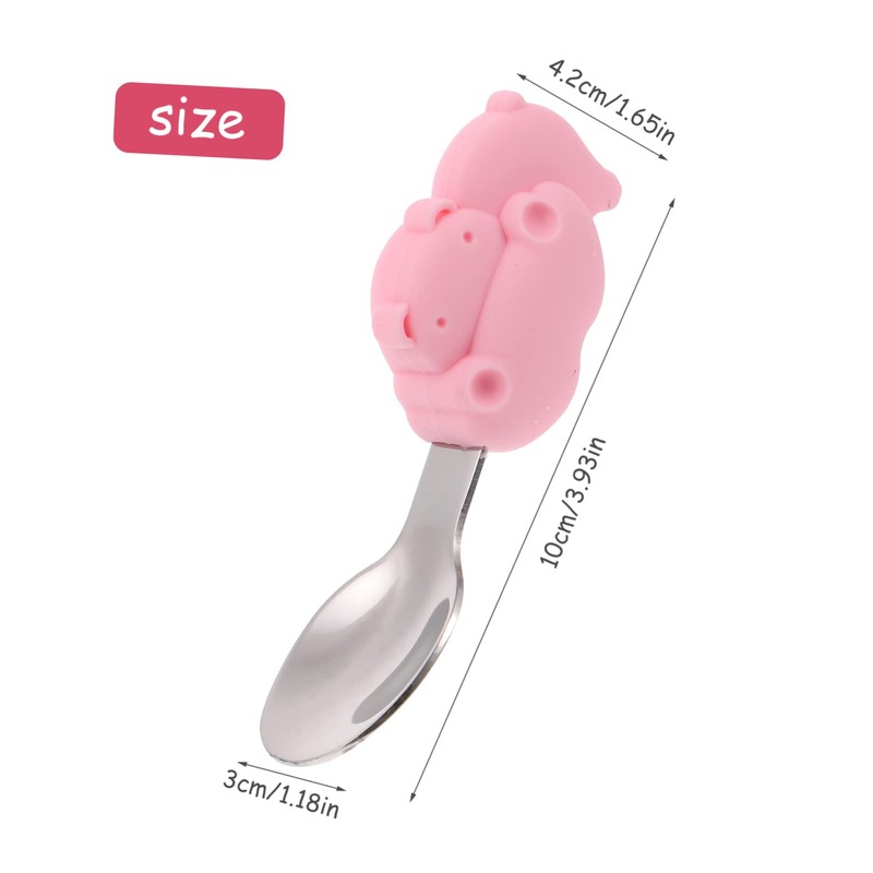 ABOOFAN 1Set Training Spoon and Fork Set Tableware for Handle