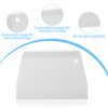 4 PCS Plastic Adhesive Spreader, Notched Trowel 3/16" Tooth, Reusable