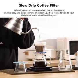 Coffee Dripper PC and PP Cup Holder, Pour Over Coffee Cone Dripper, Reusable Slow Drip Coffee Filter Cup for OREA V3, Intense Flavor, Professional Brewing, Food Grade Materials