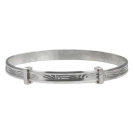 Sterling Silver Expanding Baby Bangle 55mm diameter