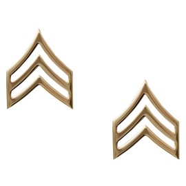 Rothco Sergeant Polished Insignia, Polished Gold
