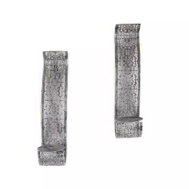 Mirrorize Canada Curved Candle Sconce 15" Contemporary Metal in Antique Silver