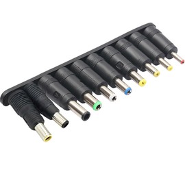 5.5 x 2.1mm DC Barrel Jack Adapter 10Pcs Universal DC Tip Set, Compatible with HP, Dell, Lenovo, Toshiba, Sony Laptops[PZ77]