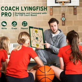 Basketball Dry Erase Coaches Clipboard，Waterproof Basketball Clipboard for Coaches Double-Sided Basketball White Board for Coaches Writable and Erasable Basketball Dry Erase Board for Coaches（Green）