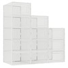Seseno 12 Pack Shoe Organizer Storage Bins Clear Plastic Stackable