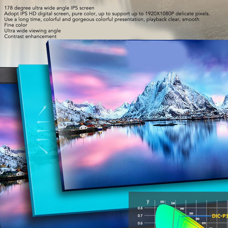 8 Inch Digital Photo Frame 1280x800 HD IPS Display Support